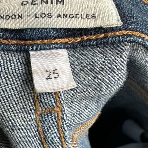 Frame Le High Straight High Rise Staggered Hem Jeans Carroll Wash - Picture 8 of 10